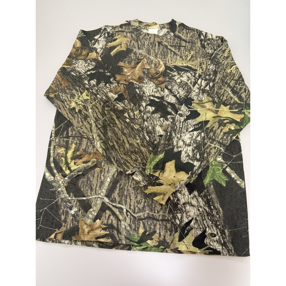 Mossy Oak John Deere Break-Up Camo Long Sleeve Shirt XL. H14